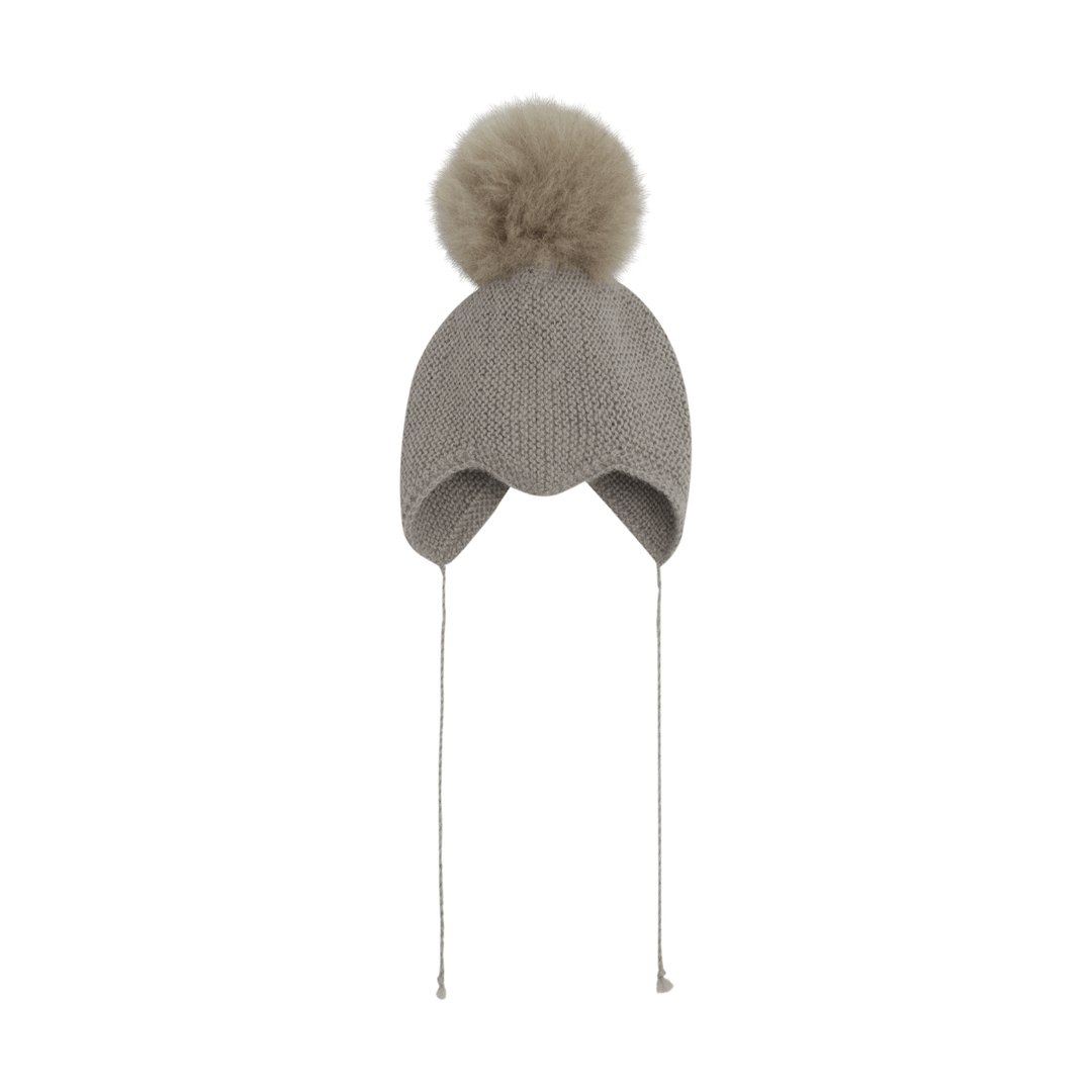 HUTTEliHUT | Bonnet Wool Knit Alpaca Pompom - Atmosphere | Torgunns Barneklær AS