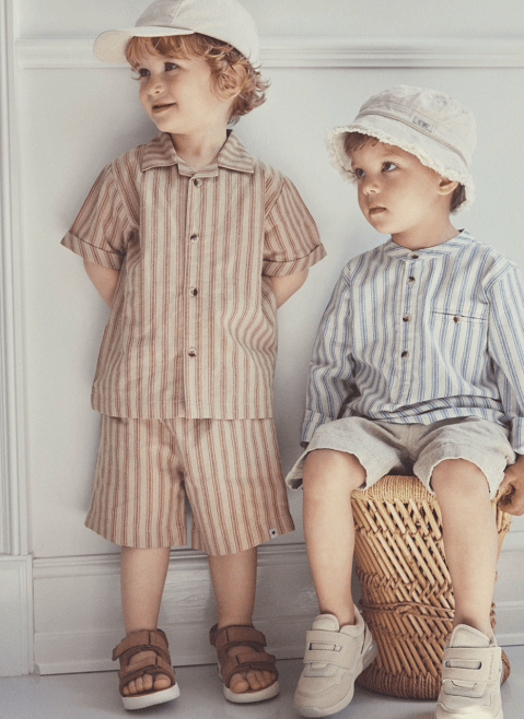 HUTTELiHUT Cap Linen Denim - Irish Cream | Torgunns Barneklær AS