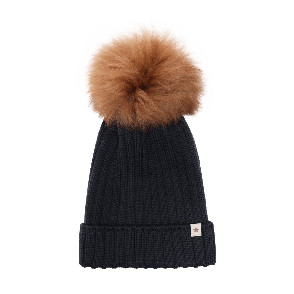 HUTTEliHUT | Hat Knit Alpaca Pompom - Dark Navy | Torgunns Barneklær AS