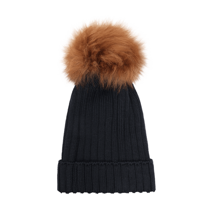 HUTTEliHUT | Hat Knit Alpaca Pompom - Dark Navy | Torgunns Barneklær AS