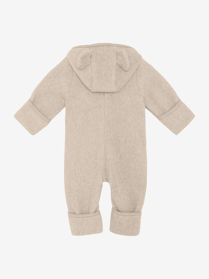 HUTTEliHUT | Heldress m/ører i bomullsfleece – Camel Melange | Torgunns Barneklær AS