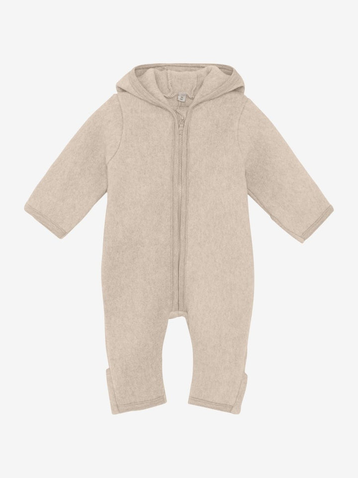 HUTTEliHUT | Heldress m/ører i bomullsfleece – Camel Melange | Torgunns Barneklær AS