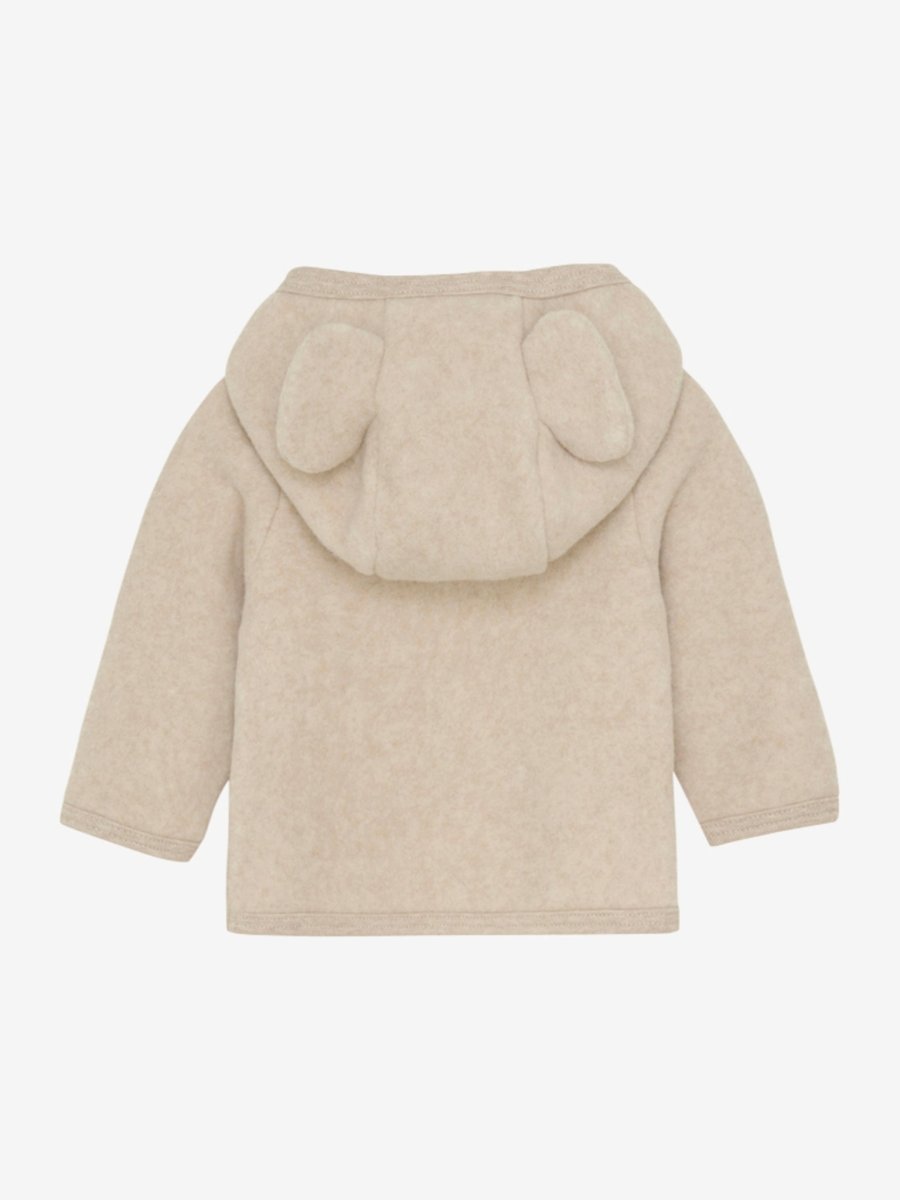 HUTTELiHUT Jacket Ears Cotton Fleece - Camel Melange | Torgunns Barneklær AS