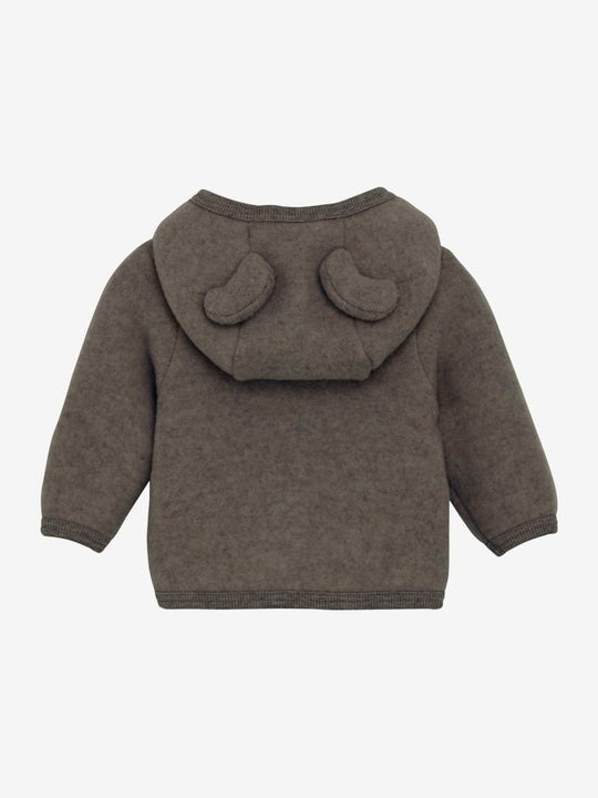 HUTTEliHUT | Jacket Ears Wool Fleece - Brown Melange | Torgunns Barneklær AS