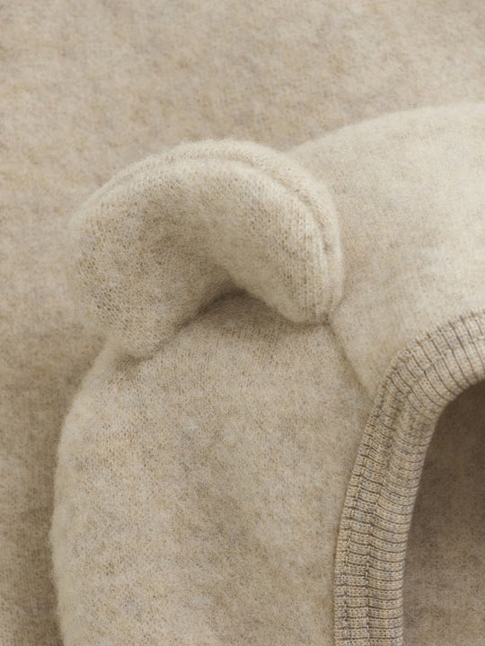 HUTTEliHUT | Jacket Ears Wool Fleece - Camel Melange | Torgunns Barneklær AS