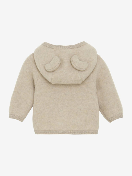 HUTTEliHUT | Jacket Ears Wool Fleece - Camel Melange | Torgunns Barneklær AS