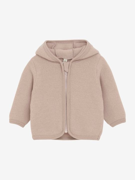 HUTTEliHUT | Jacket Ears Wool Fleece - Mahogany Rose | Torgunns Barneklær AS