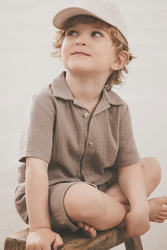 HUTTEliHUT | Musselin Skjorte - Moon Rock | Torgunns Barneklær AS