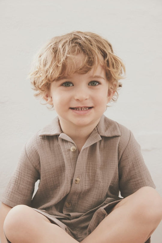 HUTTEliHUT | Musselin Skjorte - Moon Rock | Torgunns Barneklær AS