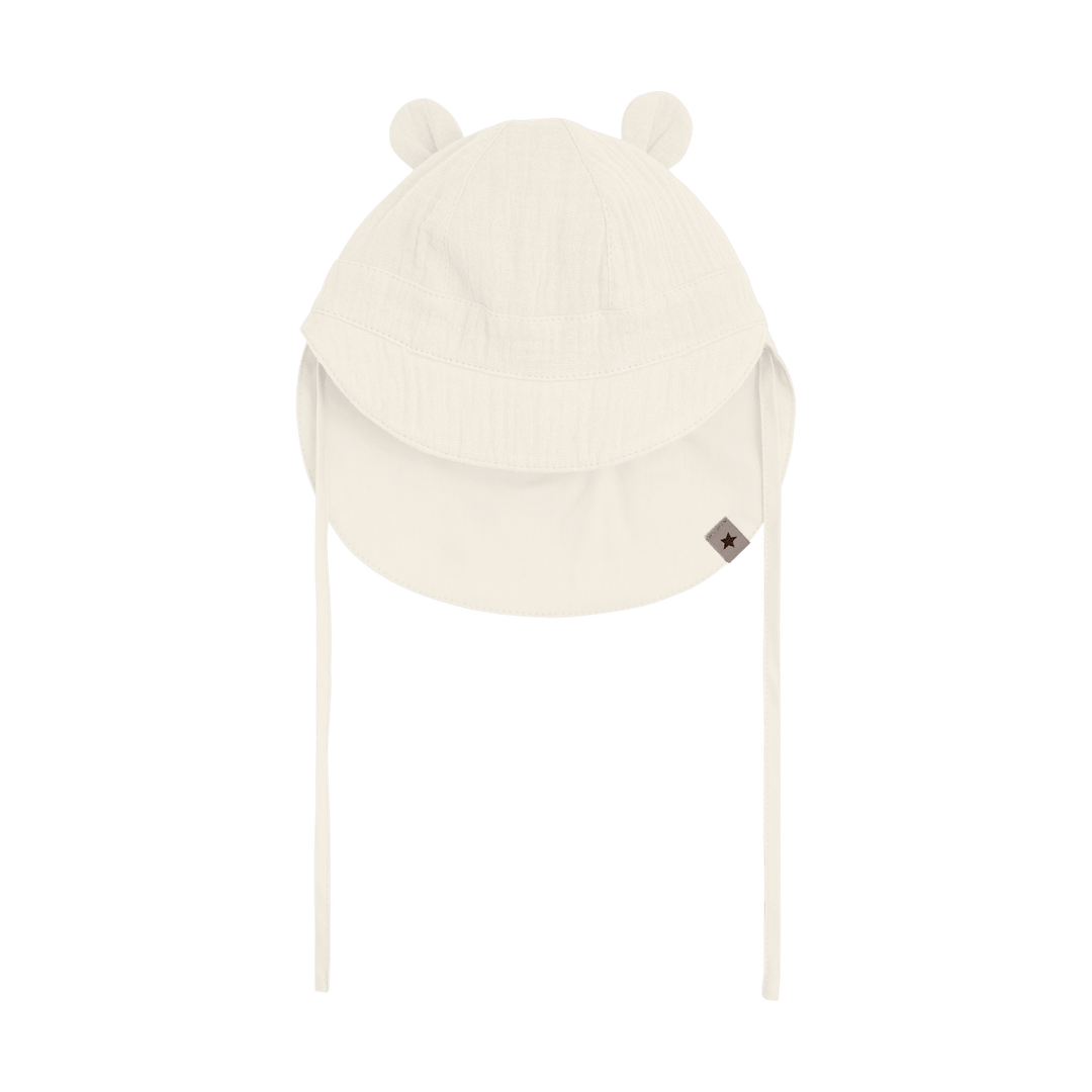 HUTTEliHUT | Sommerhatt Muslin m/ Ører - Antique White | Torgunns Barneklær AS