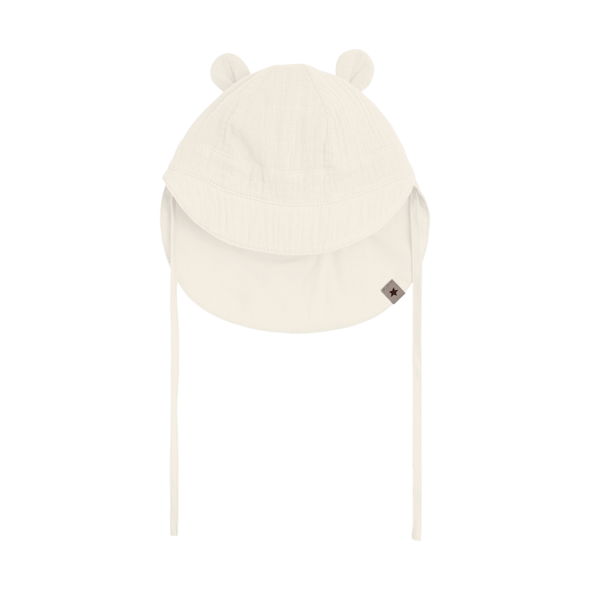 HUTTEliHUT | Sommerhatt Muslin m/ Ører - Antique White | Torgunns Barneklær AS