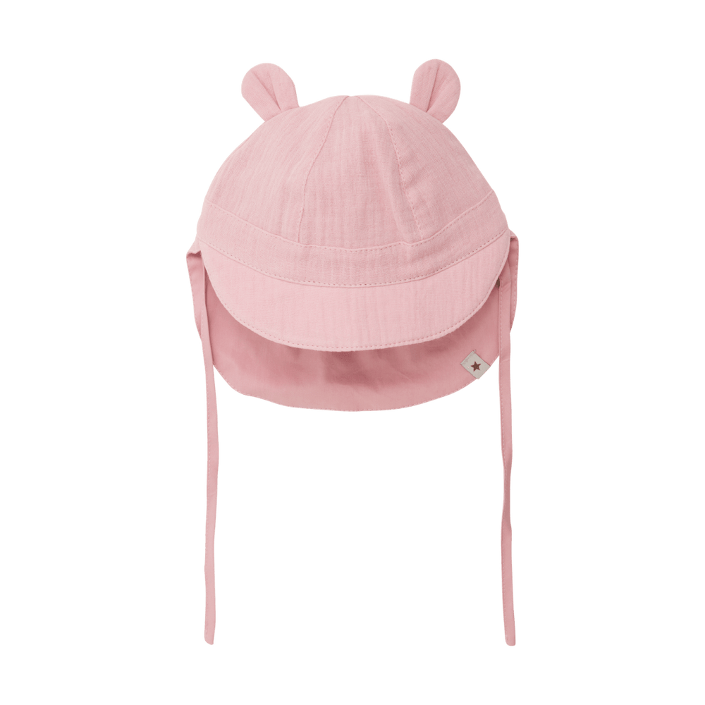 HUTTEliHUT | Sommerhatt Muslin m/ Ører - Pale Mauve | Torgunns Barneklær AS