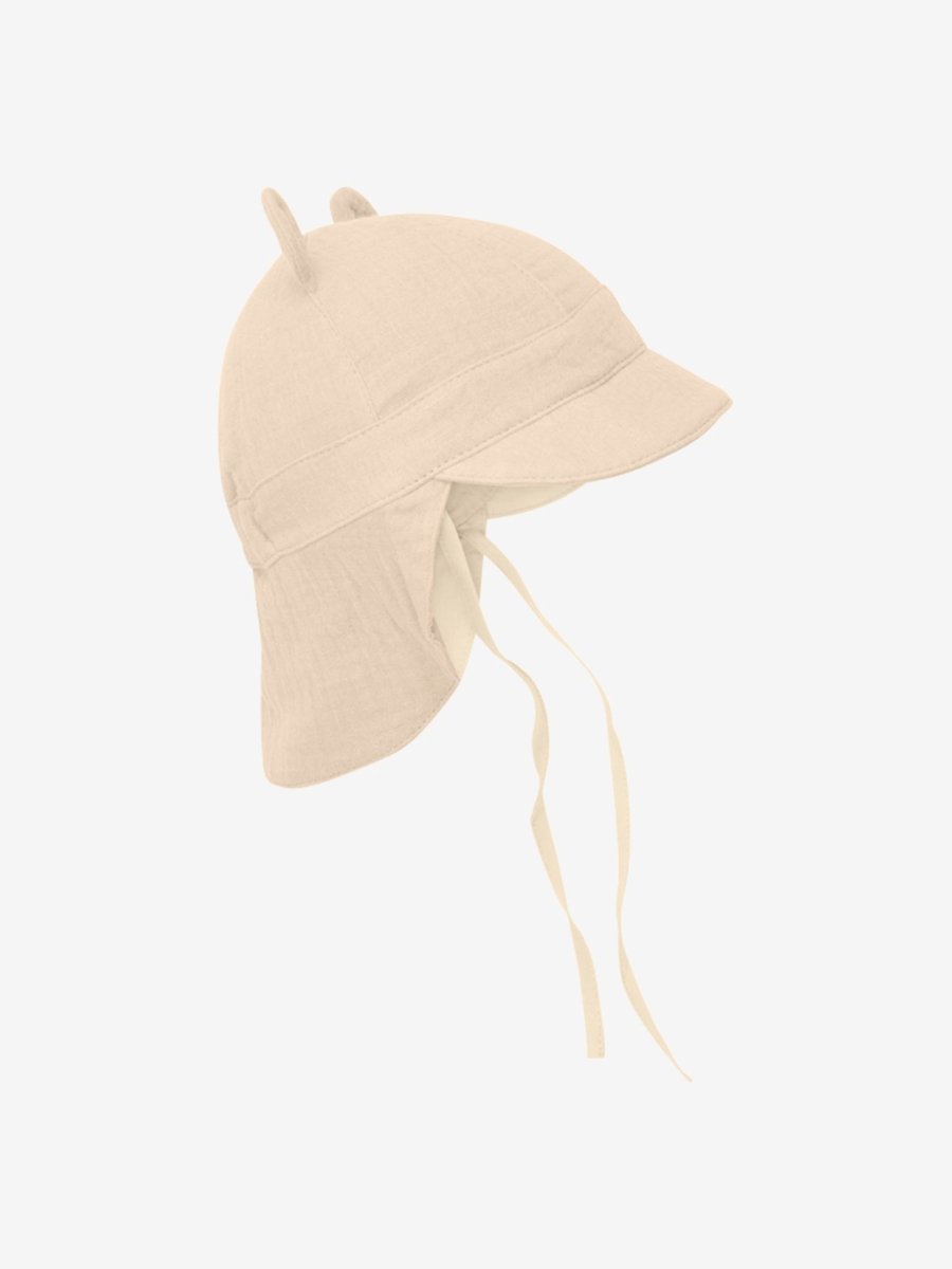 HUTTELiHUT Summer Hat Ears Muslin - Irish Cream | Torgunns Barneklær AS