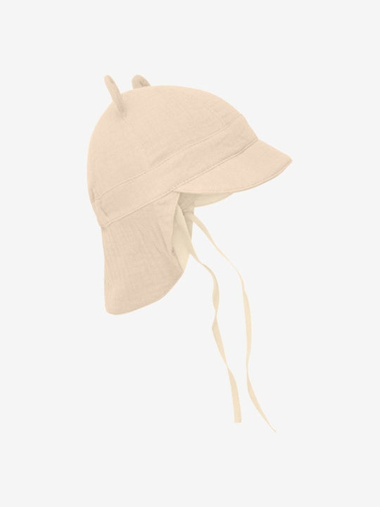 HUTTELiHUT Summer Hat Ears Muslin - Irish Cream | Torgunns Barneklær AS