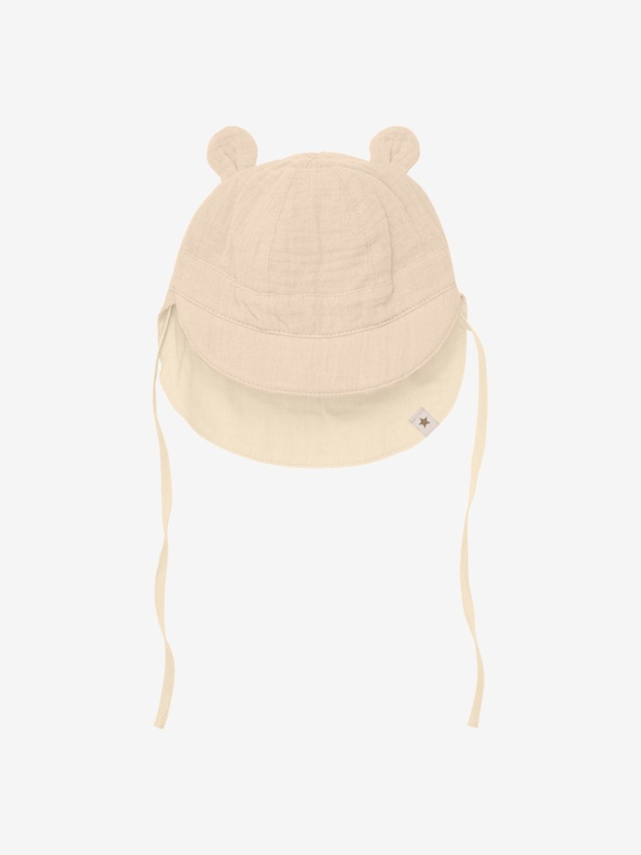 HUTTELiHUT Summer Hat Ears Muslin - Irish Cream | Torgunns Barneklær AS