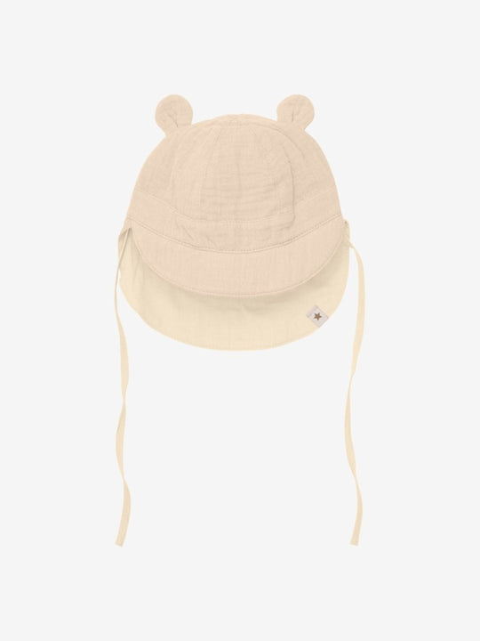 HUTTELiHUT Summer Hat Ears Muslin - Irish Cream | Torgunns Barneklær AS