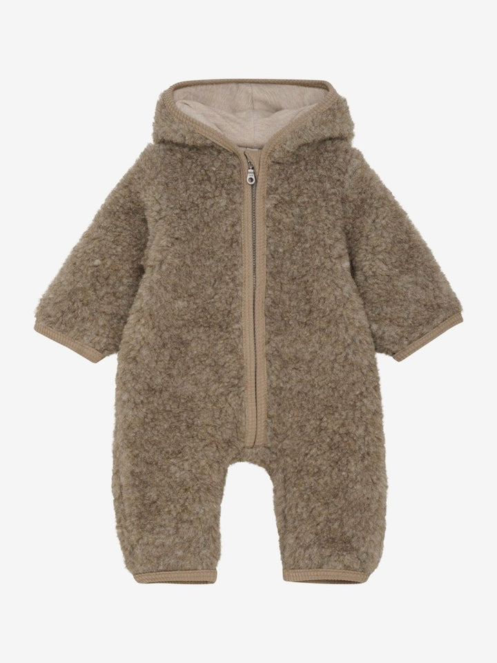 HUTTEliHUT - Ulldress Teddy med fôr - Camel Melange | Torgunns Barneklær AS