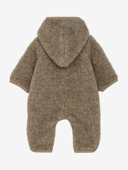 HUTTEliHUT - Ulldress Teddy med fôr - Camel Melange | Torgunns Barneklær AS