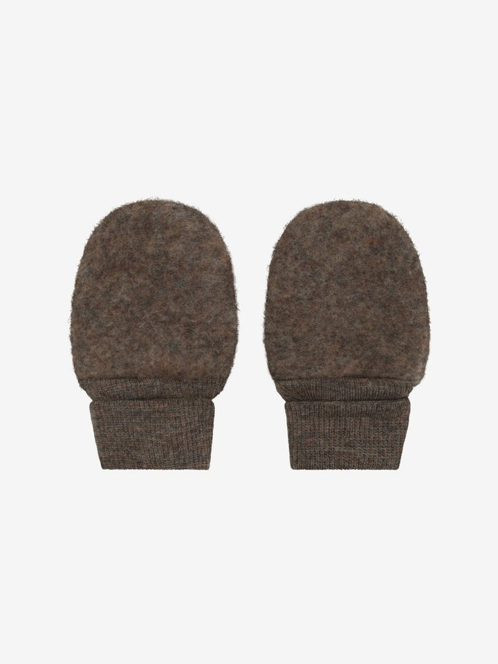 HUTTEliHUT | Ullfleece Votter - Brown Melange | Torgunns Barneklær AS