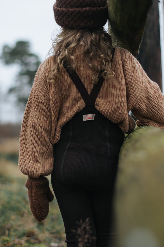 SillySilas® | Wooly Leggings m/seler - Espresso Brown - Torgunns Barneklær AS