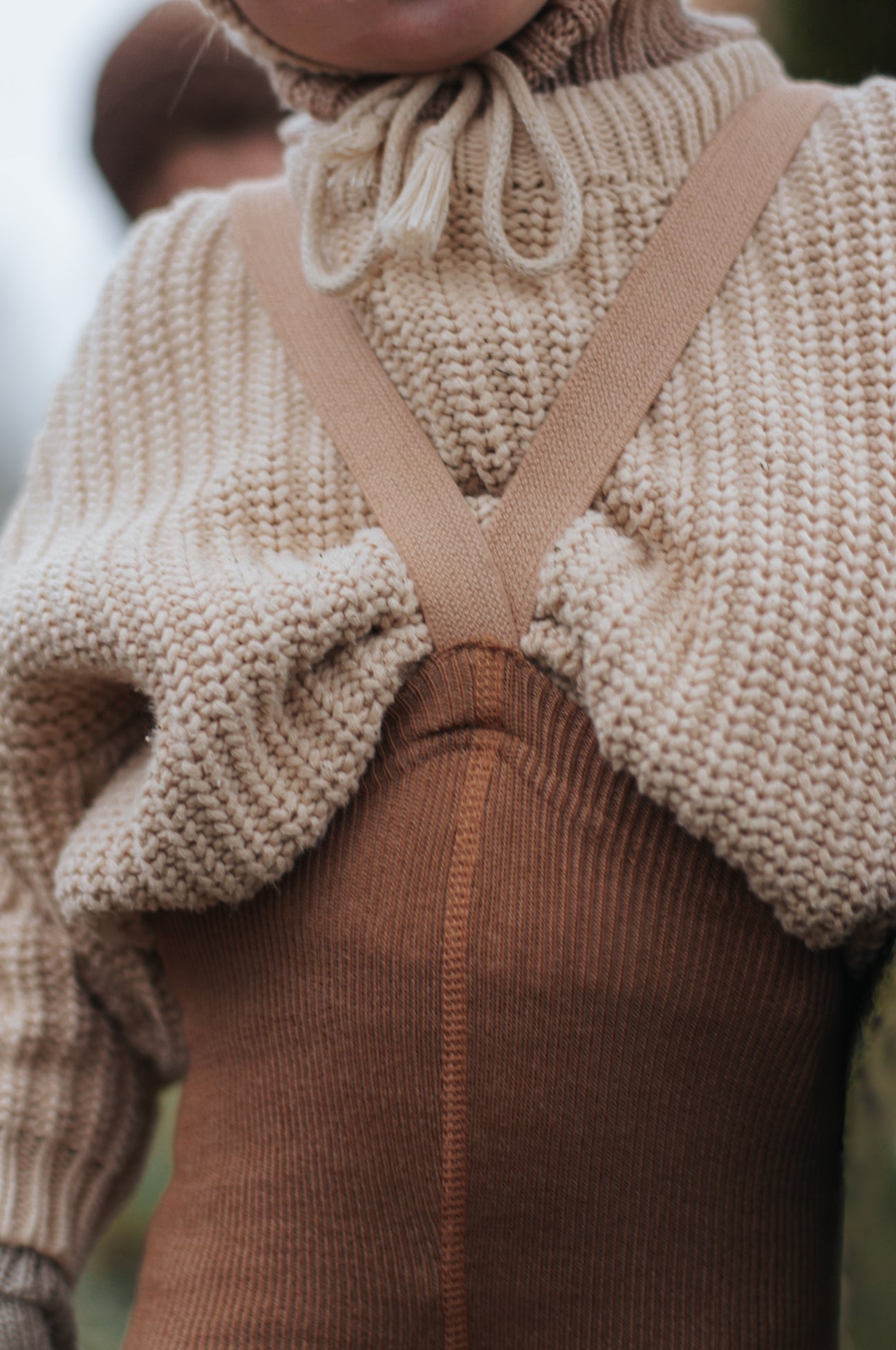 SillySilas® | Wooly Leggings m/seler - Cappuccino Brown - Torgunns Barneklær AS