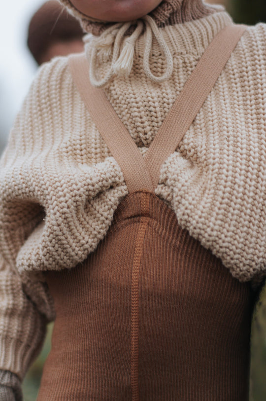 SillySilas® | Wooly Leggings m/seler - Cappuccino Brown - Torgunns Barneklær AS