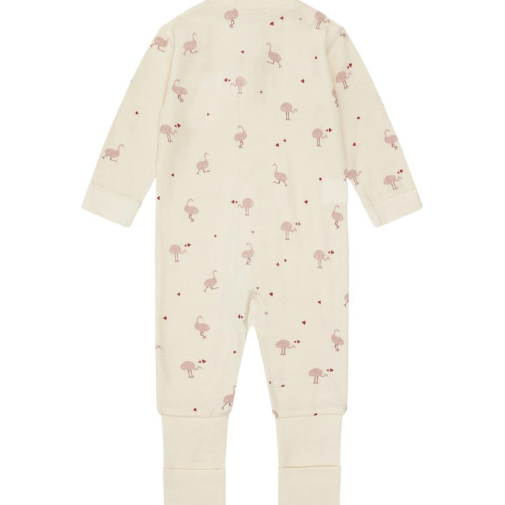 Hust &amp; Claire | Manu Zip Ostrich Pysj Ull/Bambus – Offwhite
