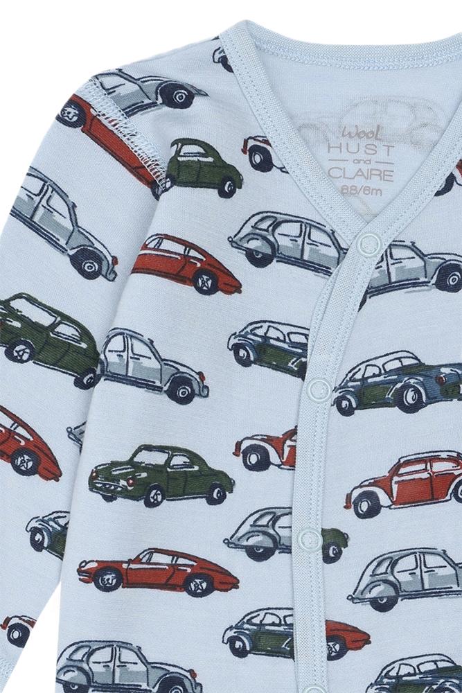 Hust &amp; Claire | Mobi Cars Pysj Merinoull – Baby Blue