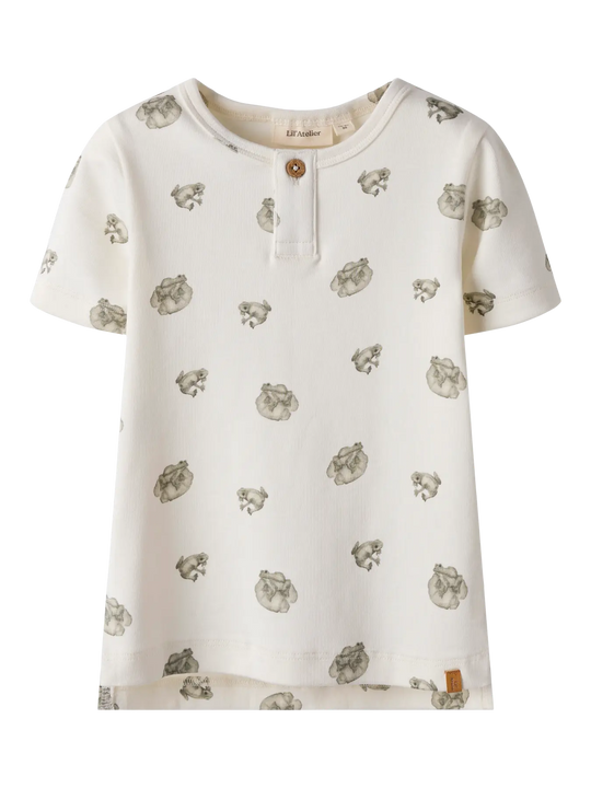 Lil' Atelier Mini GAYO SIL SS SLIM TOP - Coconut Milk | FROG - Torgunns Barneklær AS