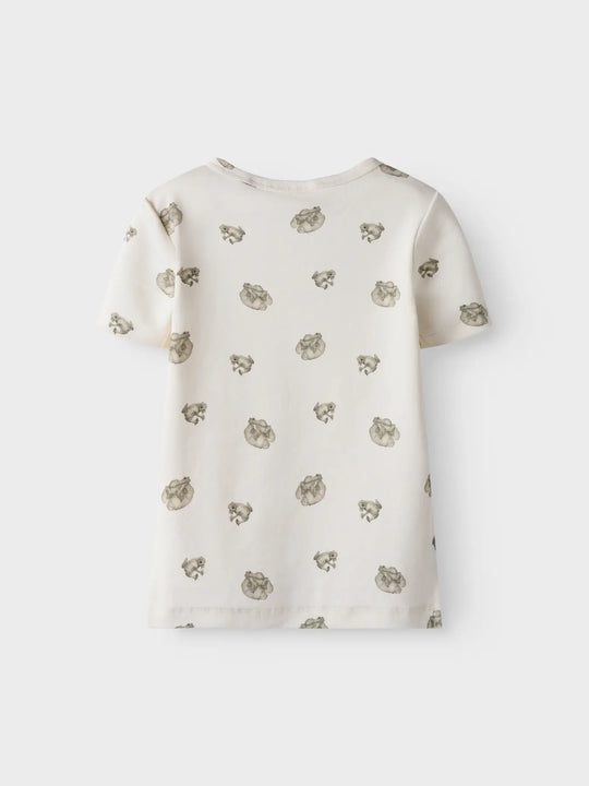 Lil' Atelier Mini GAYO SIL SS SLIM TOP - Coconut Milk | FROG - Torgunns Barneklær AS