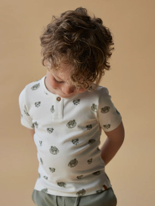 Lil' Atelier Mini GAYO SIL SS SLIM TOP - Coconut Milk | FROG - Torgunns Barneklær AS