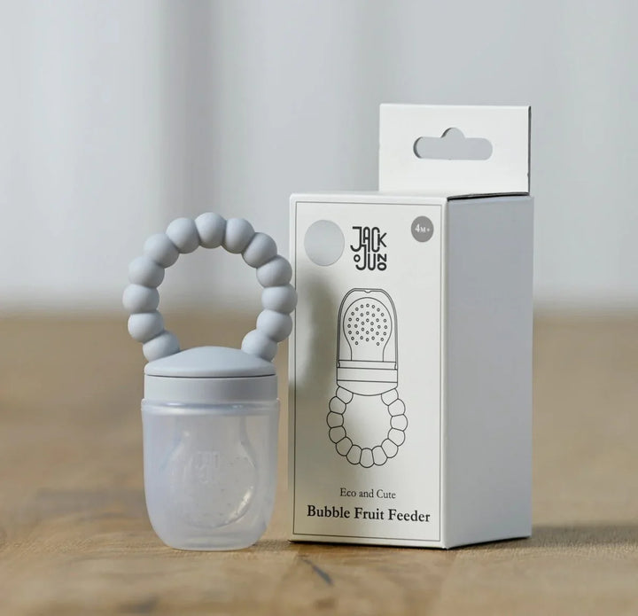 Grå Bubble Fruit Feeder for spedbarn, økologisk og søt fruktmat fra Jack N&