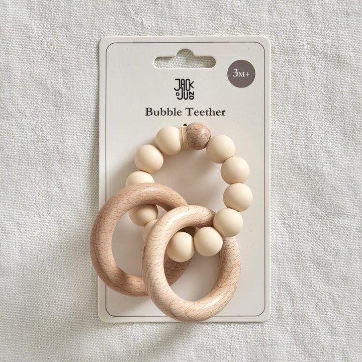 Jack &amp; Jules Bubble Teether, trebiter for spedbarn 3M+, myk og bærekraftig babyutstyr