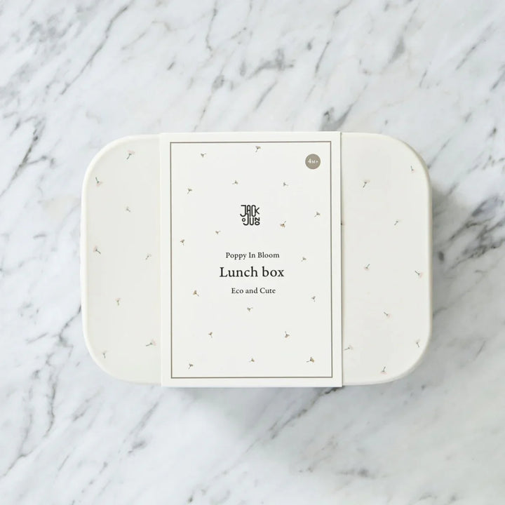 Jack &amp; Jules Poppy In Bloom lunchboks, økologisk og søt, for barn fra 4 måneder, på marmor