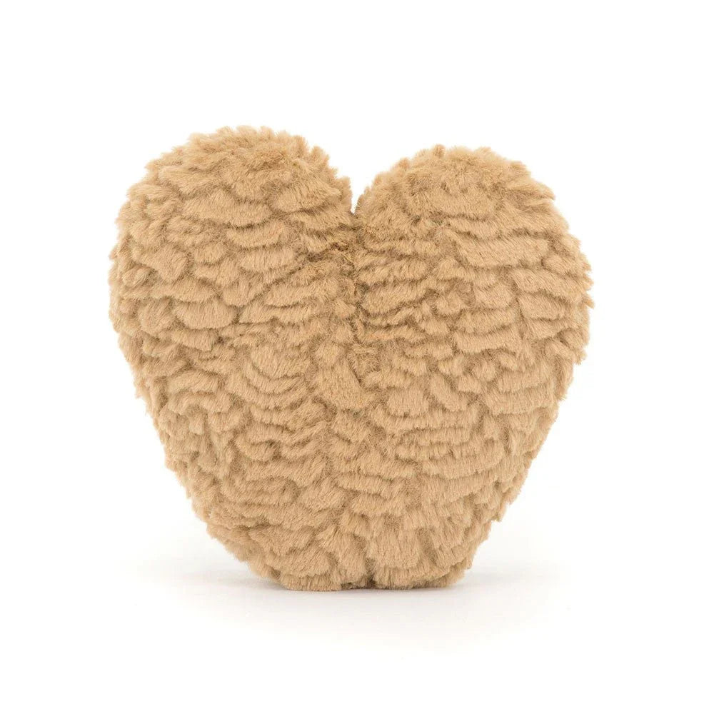 Myk, fløyels hjertepute i beige for baby og småbarn, perfekt som barneklær tilbehør