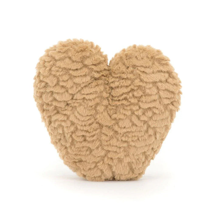 Myk, fløyels hjertepute i beige for baby og småbarn, perfekt som barneklær tilbehør