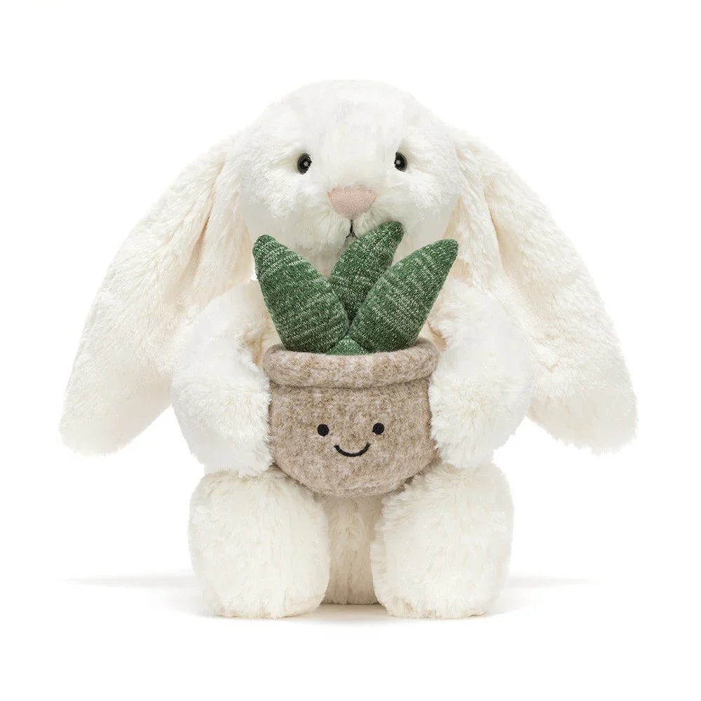 Jellycat | Cream Bunny with Plant | Torgunns Barneklær AS