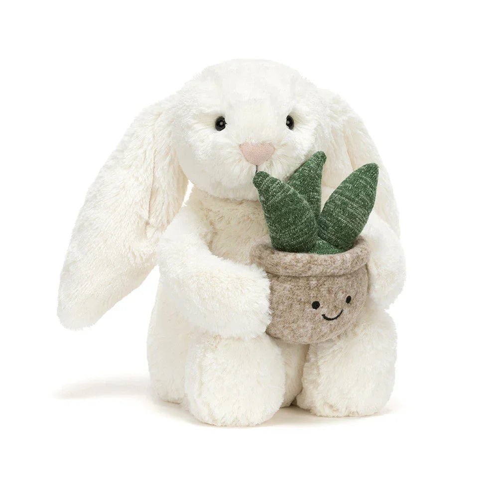Jellycat | Cream Bunny with Plant | Torgunns Barneklær AS