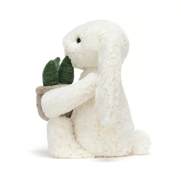 Jellycat | Cream Bunny with Plant | Torgunns Barneklær AS