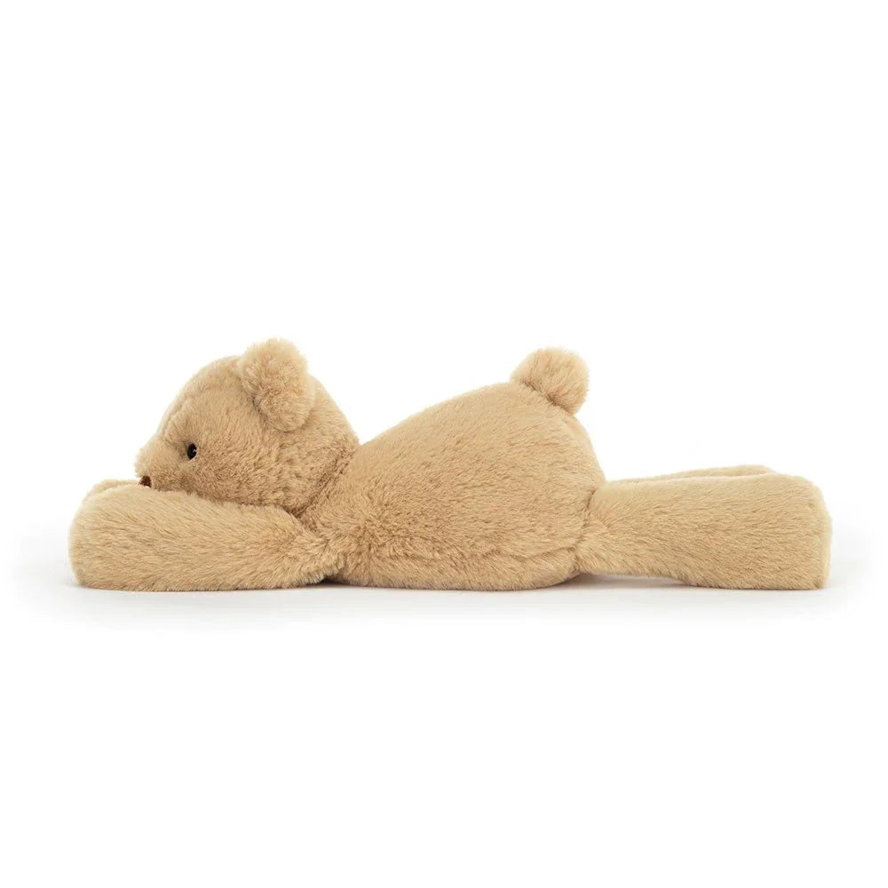 Myk beige plys bjørn for baby og småbarn, perfekt som koseleketøy