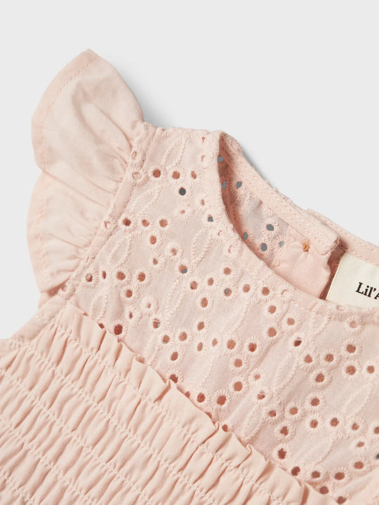Lil' Atelier Baby JEDI CAPSL BODY DRESS - Peach Blush - Torgunns Barneklær AS