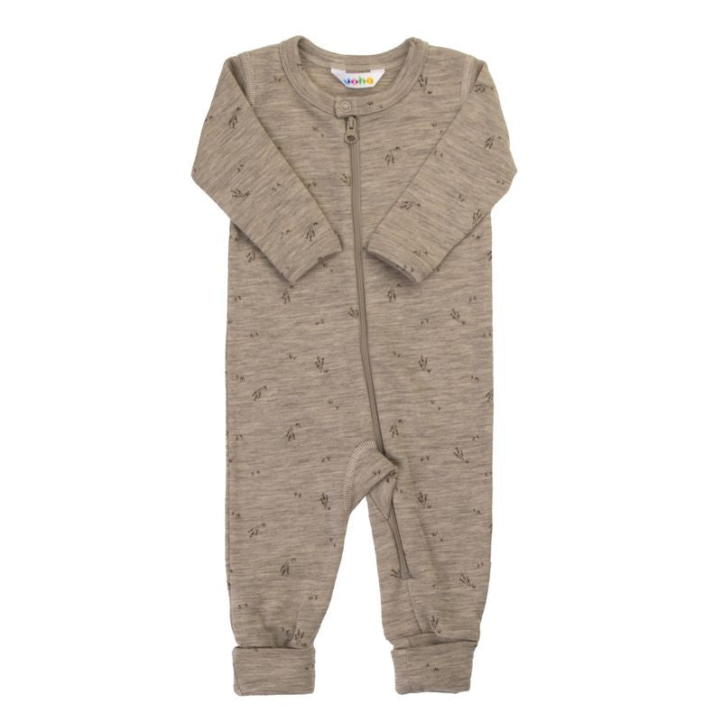 Joha Ull Heldress m/2-i-1 fot – Beige Melert | Torgunns Barneklær AS