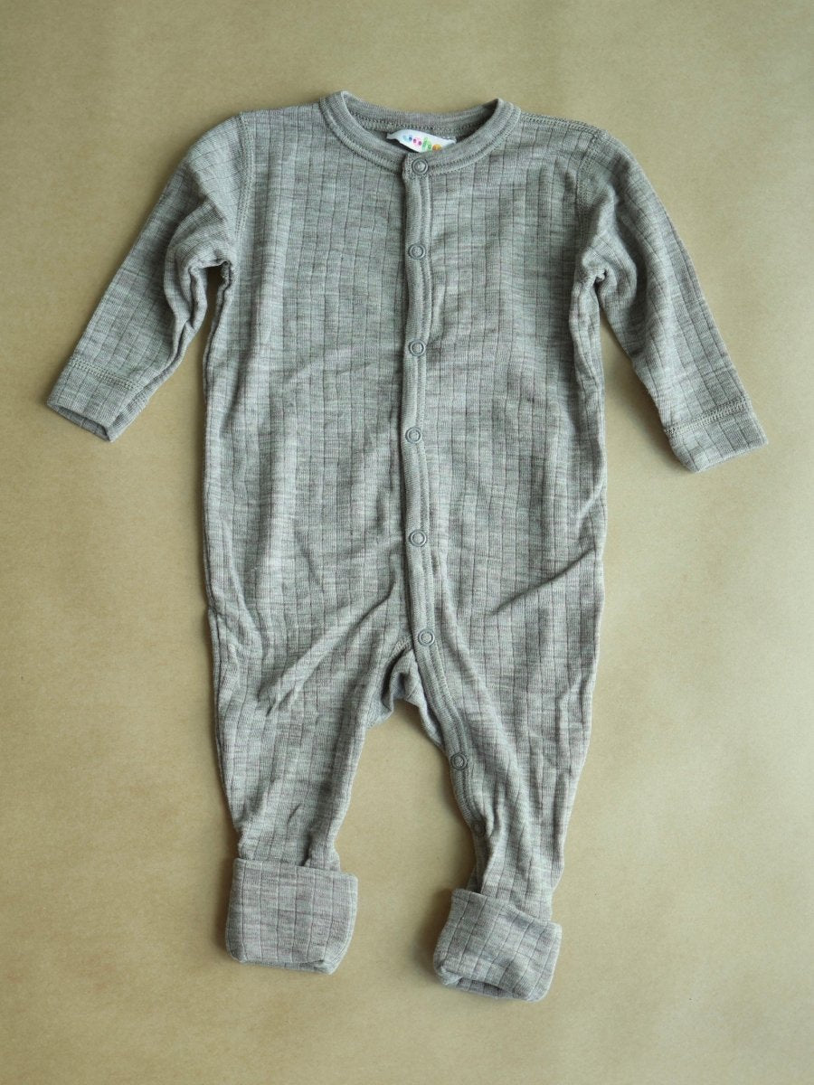 Joha Ull | Heldress m/Tryllefot - Sesame Melange | Torgunns Barneklær AS