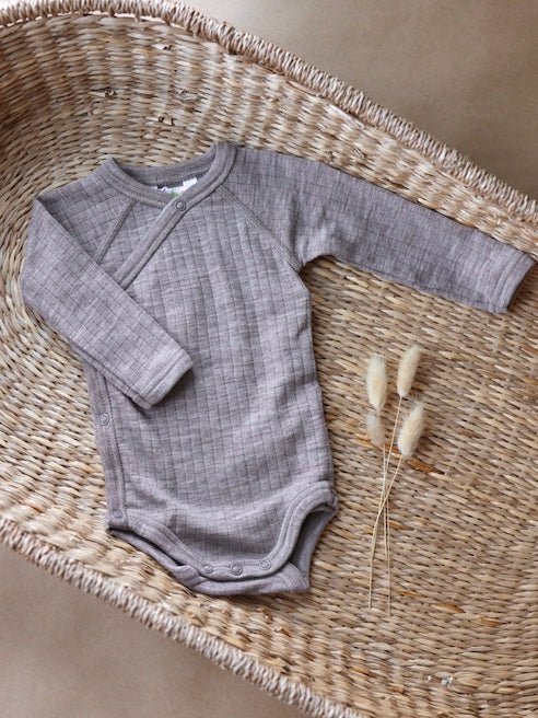 Joha Ull | Omslagsbody Basic - Sesame Melange | Torgunns Barneklær AS