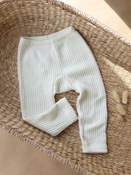 Joha Ull | Ribbestrikket Ullbukse - Natur | Torgunns Barneklær AS