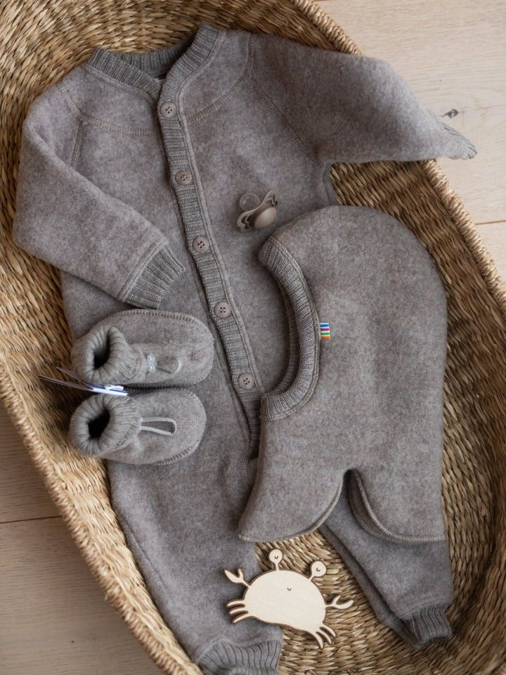 JOHA Ull | Ullfleece Heldress - Sesame Melange | Torgunns Barneklær AS