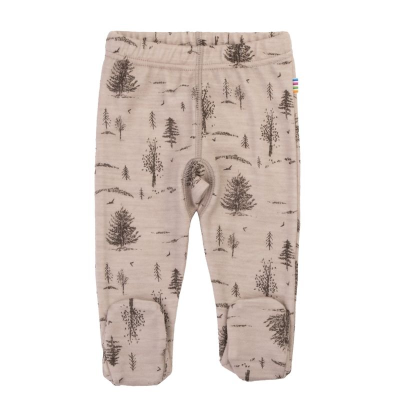 Joha Ull/Bambus Leggings m/Fot – Beige Skog | Torgunns Barneklær AS
