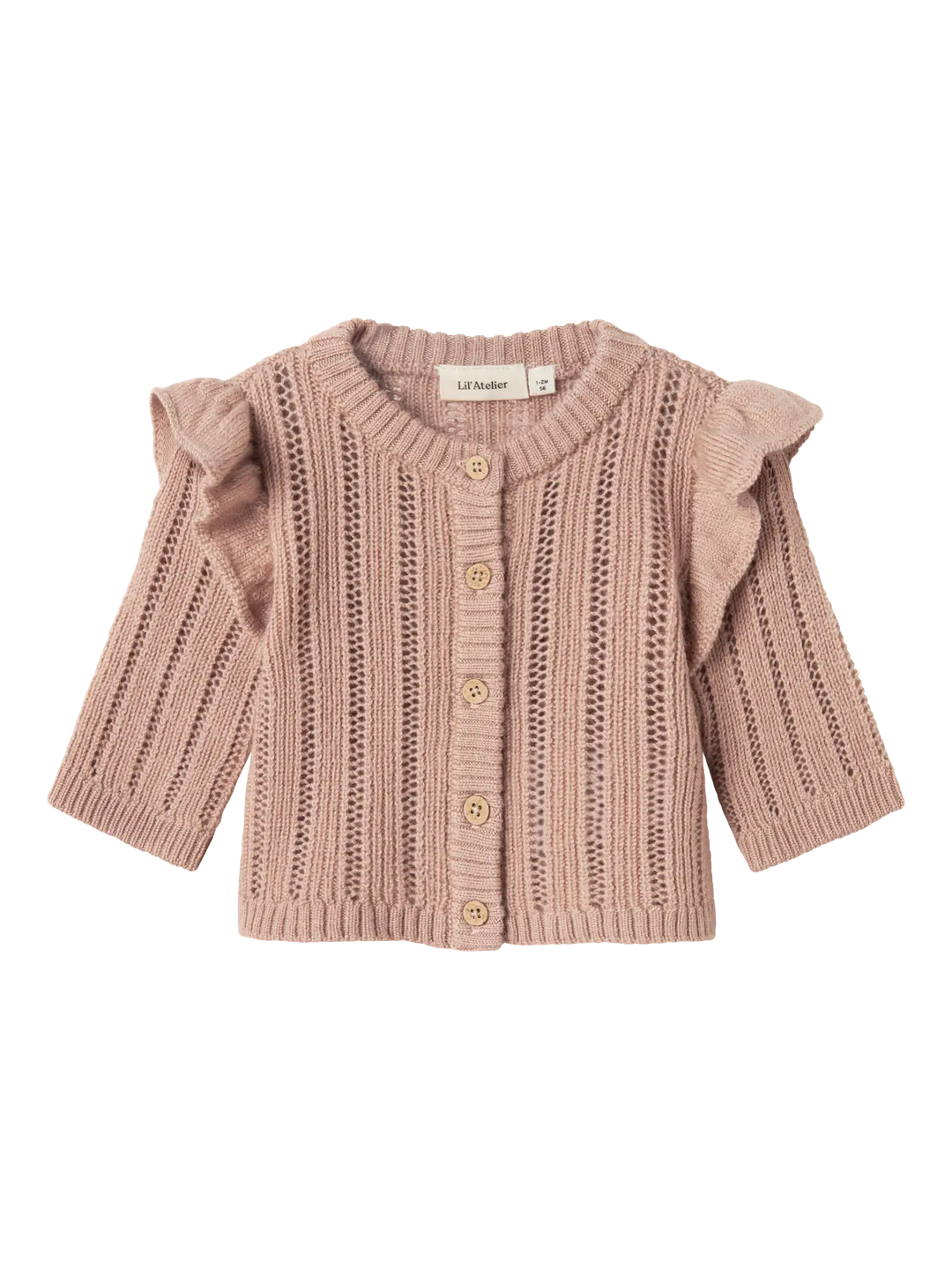 Lil' Atelier Baby WOOL NOMO LS KNIT CARDIGAN - Roebuck - Torgunns Barneklær AS