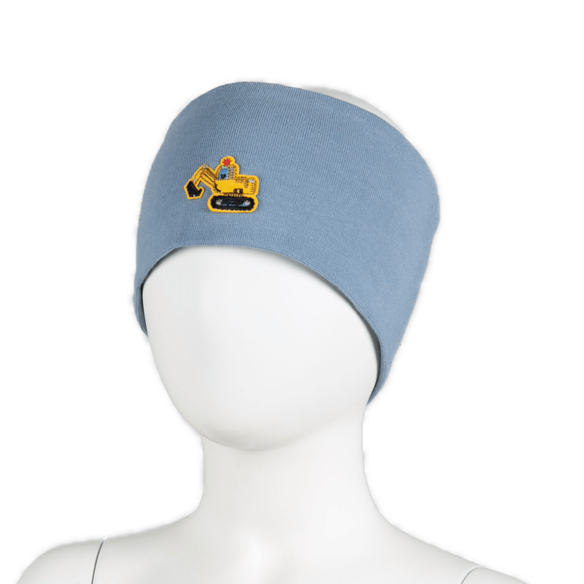 Kivat | Pannebånd m/Vindstopp - Dueblå m/Gravemaskin | Torgunns Barneklær AS