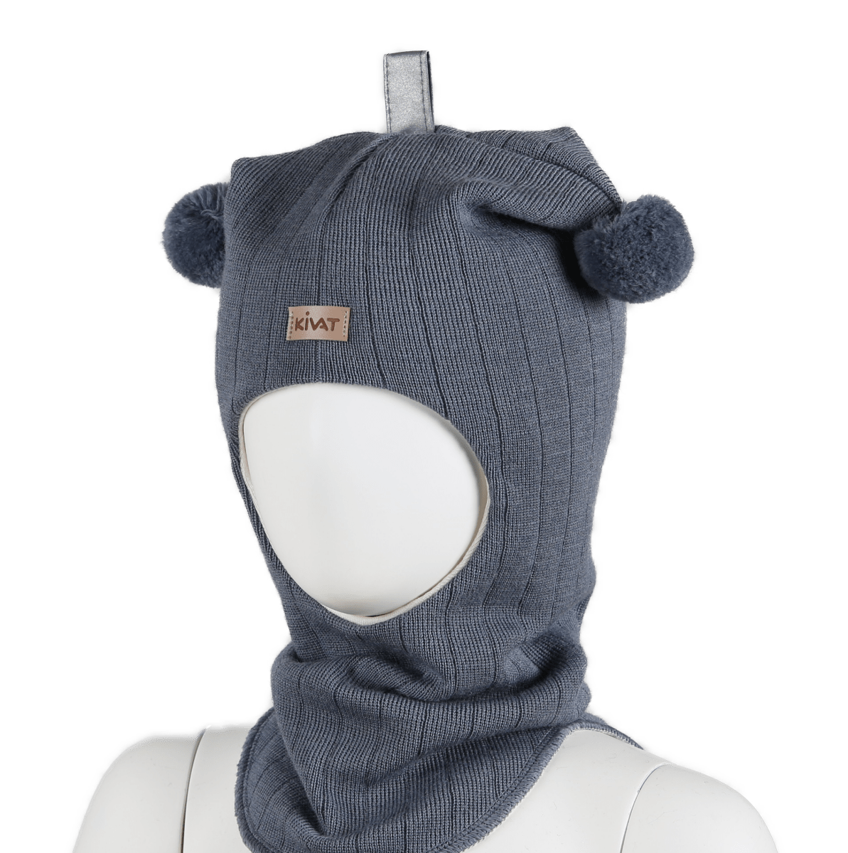 KIVAT ULL | Balaclava Ribb - Dueblå | Torgunns Barneklær AS